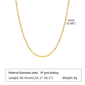 2mm/3mm Oval Beaded Chain Necklace, Ball Beaded Choker Layered Jewelry