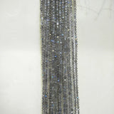 3mm Natural Faceted ShimmerStone Beads Round Loose Gem Stone Strand 15''