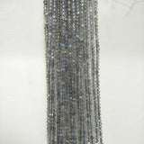 3mm Natural Faceted ShimmerStone Beads Round Loose Gem Stone Strand 15''