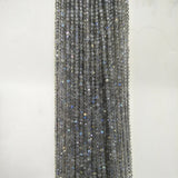3mm Natural Faceted ShimmerStone Beads Round Loose Gem Stone Strand 15''