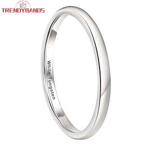 Tungsten Mens Ring Wedding Band Jewelry Domed Polished Comfort Fit