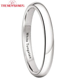 Tungsten Mens Ring Wedding Band Jewelry Domed Polished Comfort Fit