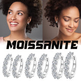 D Moissanite Earrings Sterling Silver 925 Fine Huggie Ear Clip