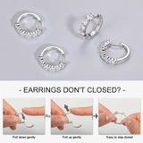 D Moissanite Earrings Sterling Silver 925 Fine Huggie Ear Clip