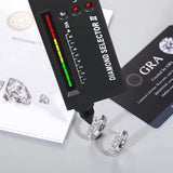 D Moissanite Earrings Sterling Silver 925 Fine Huggie Ear Clip