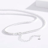 925 Silver CZ Choker Tennis Necklace Zirconia Stones Collier Ketting