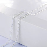 925 Sterling Silver Chain Necklace Charm 16/18/20/22/24/26/28/30 Wedding Jewelry