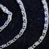 925 Sterling Silver Chain Necklace Charm 16/18/20/22/24/26/28/30 Wedding Jewelry