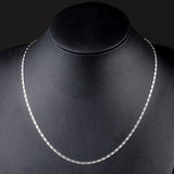 925 Sterling Silver Chain Necklace Charm 16/18/20/22/24/26/28/30 Wedding Jewelry