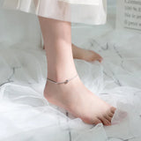 925 Sterling Silver Snakebone & Lucky Ball ANKLET Bracelet GTLS858