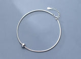 925 Sterling Silver Snakebone & Lucky Ball ANKLET Bracelet GTLS858