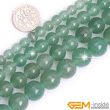 Green Aventurine Round Beads 15 inch Strand