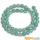 Green Aventurine Round Beads 15 inch Strand