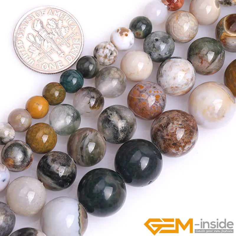 2mm Multicolor Ocean Agate Beads 15in Strand DIY Jewelry Bracelet Necklace