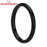 2mm Tungsten Carbide Wedding Band for Women Men High Polished Comfort Fit
