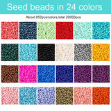 2mm Seed Bead Kit with Letter Beads Organizer Box