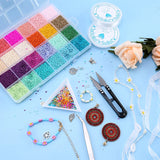 2mm Seed Bead Kit with Letter Beads Organizer Box
