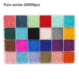 2mm Seed Bead Kit with Letter Beads Organizer Box