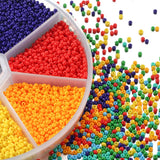 Colorful Glass Seed Beads Belt Box Set Charm Spacer Beads DIY Jewelry Making Kit