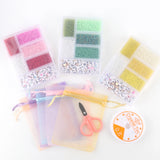 Czech Crystal Glass Seed Beads Alphabet Waist Beads Set for DIY Jewelry