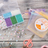 Czech Crystal Glass Seed Beads Alphabet Waist Beads Set for DIY Jewelry