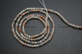 2mm Faceted Sunstone Round Loose Beads Mix