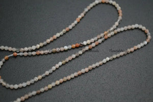 2mm Faceted Sunstone Round Loose Beads Mix