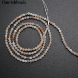 2mm Faceted Sunstone Round Loose Beads Mix