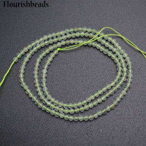 2mm Green Prehnite Stone Round Loose Beads
