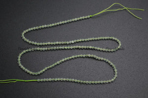 2mm Green Prehnite Stone Round Loose Beads