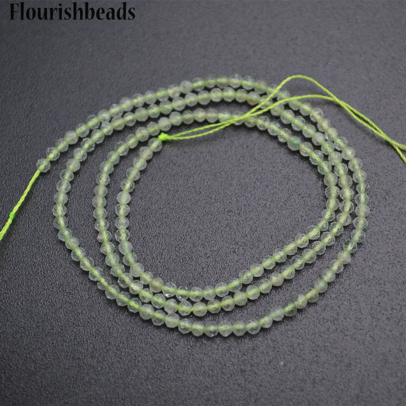 2mm Green Prehnite Stone Round Loose Beads