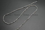 2mm Faceted Diamond Cutting Labradorite Stone Round Loose Beads