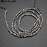 2mm Faceted Diamond Cutting Labradorite Stone Round Loose Beads