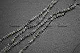 2mm Faceted Diamond Cutting Labradorite Stone Round Loose Beads