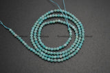 2mm Faceted Diamond Cutting Sky Amazonite Stone Round Beads