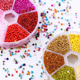 2mm Glass Seed Beads Belt Box Set DIY Embroidery Charm Seedbeads Rondelle Beads