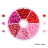 2mm Glass Seed Beads Belt Box Set DIY Embroidery Charm Seedbeads Rondelle Beads