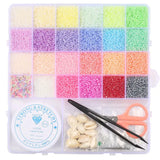 2mm Glass Seed Beads for Jewelry Making Supplies Kit Small Bead Craft Set DIY