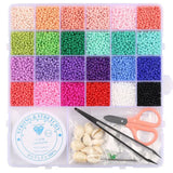 2mm Glass Seed Beads for Jewelry Making Supplies Kit Small Bead Craft Set DIY