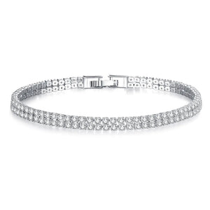 2mm Hand Chain Silver Bracelet Bangle For Women S5438