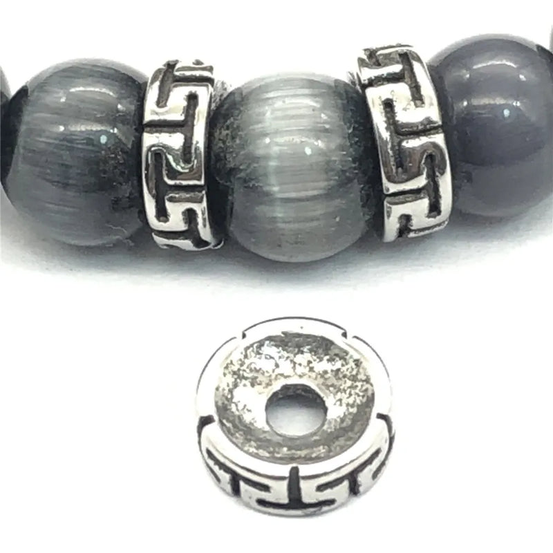 2mm Hole Retro Round Beads Charms Spacer Beads for Bracelet Jewelry Making