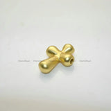2mm Cross Shape Beads Plated Matte Finish Jewelry Making