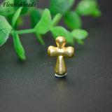 2mm Cross Shape Beads Plated Matte Finish Jewelry Making