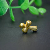 2mm Cross Shape Beads Plated Matte Finish Jewelry Making