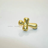 2mm Cross Shape Beads Plated Matte Finish Jewelry Making