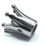 2mm Hole Stainless Steel Glaze Crown Charms Tiaria Spacer Beads