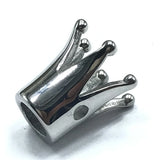 2mm Hole Stainless Steel Glaze Crown Charms Tiaria Spacer Beads