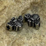 2mm Hole Stainless Steel Insect Bead Bee Metal Spacer Charms Beads