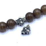 2mm Hole Stainless Steel Insect Bead Bee Metal Spacer Charms Beads