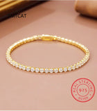 2mm Moissanite Tennis Bracelet 18k Plated